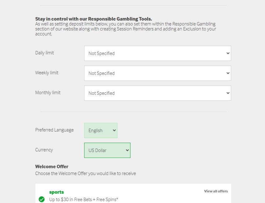 Registration Betway